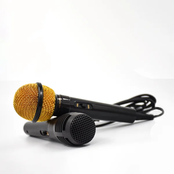ماکت میکروفون طلایی و مشکی